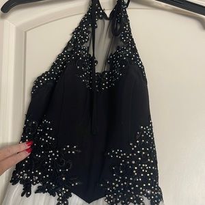 Black and White prom dress